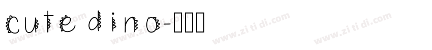 cute dino字体转换